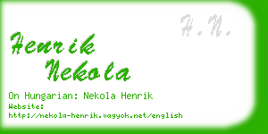 henrik nekola business card